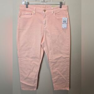 Michael Kors Izzy Cropped Skinny Light Pink Ankle Jeans NWT